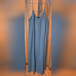 Boohoo Cut Out Sky Blue Maxi Dress Size 12